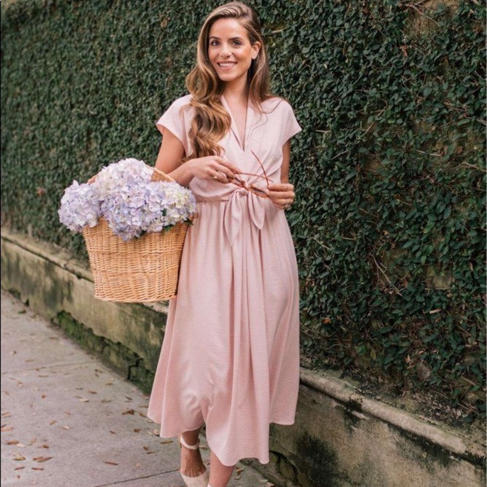 Gal Meets Glam Blush Pink Margie Tie Waist